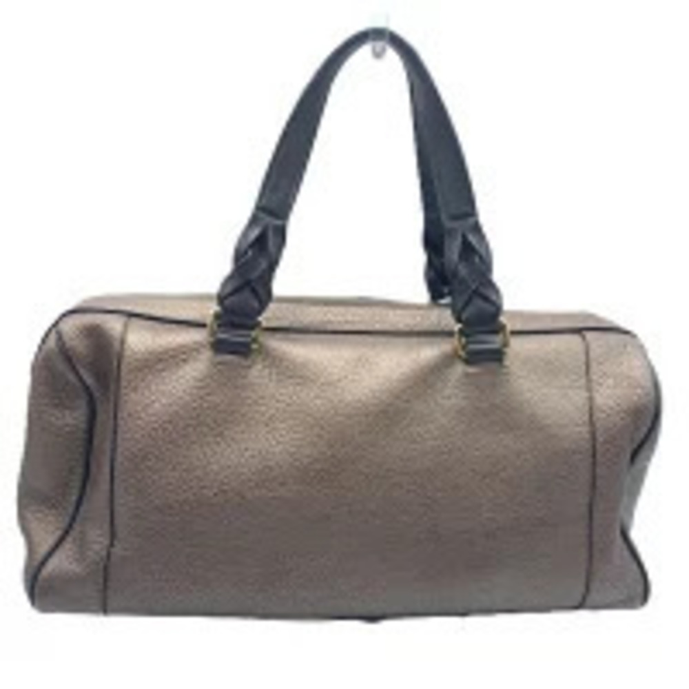 Loewe Tan Bag Boston Bronze Handbag Shoulder Leather Fusta